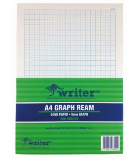 Protext Ream A4 5mm Graph Portrait 500 sheets ruled 1 side