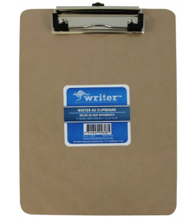 Protext A5 MDF Clipboard - flat clip, clip on top short side
