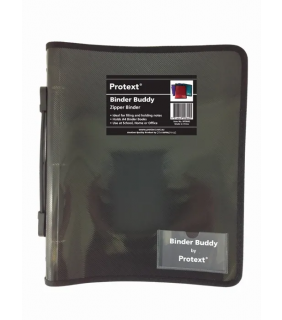 Protext Binder Buddy with Zipper 25mm 3 ring with handle - Smoke