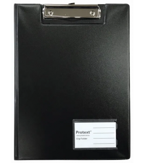 Protext A4 PP Clip Folder - Black