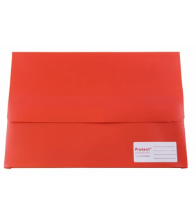 Protext Foolscap PP Document wallet with velcro closure - Red