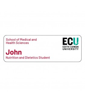 ECU Name Badge Nutrition and Dietetics Student