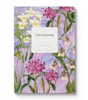 Kaleido A5 Textured Soft Cover Notebook-Marble Orchids