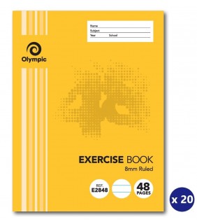 Exercise Book 48 Page Feint Ruled 8mm Stripe Olympic