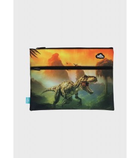 Spencil A4 Twin Zip Pencil Case - Jurassic Kingdom