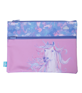 Spencil A4 Twin Zip Pencil Case - Unicorn Magic