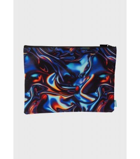 Spencil A4 Twin Zip Pencil Case - Metallic Waves