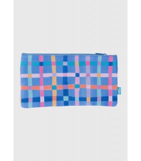 Spencil Twin Zip Pencil Case - Pastel Plaid