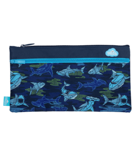 Spencil Twin Zip Pencil Case - Robo Shark