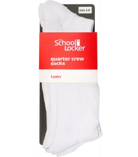 Quarter Crew Socks 3pk Childrens Sizes