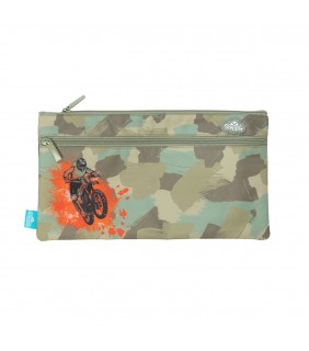 Spencil 2 ZIP RECTANGLE PENCIL CASE - CAMO BIKER