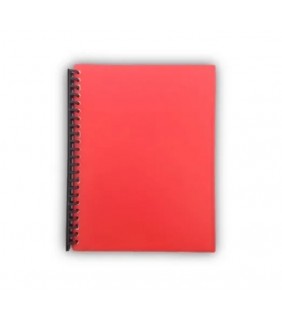 Unbranded A4 20pg refillable Display Book - Red