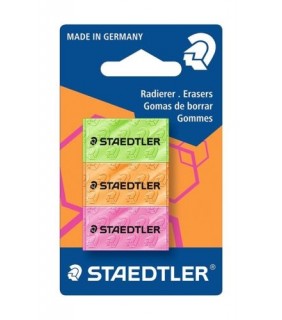 Staedtler Eraser Neon Colour - 3 Pack