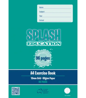 Writer Splash A4 96pg 10mm Grid book