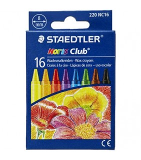 Staedtler Noris wax crayons - 16 assorted colours