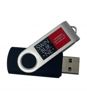 Black Swinburne Logo USB Drive 2GB