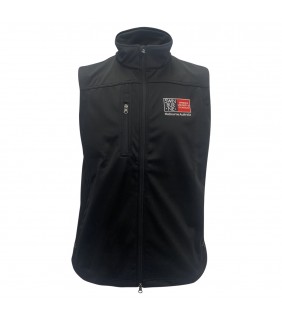 Vest Soft Shell Black Swinburne Embroidered