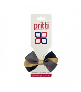 3 Colour Satin Bow Clip