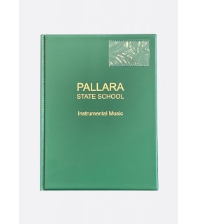 Music Folder Large Pine Green Foil Printed
