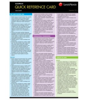 LexisNexis Australia Quick Reference Card: Constitutional Law, 3rd edition