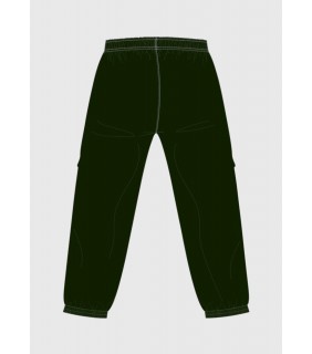 Track Pants Cuff Hem w Slant Pckt Kale Green