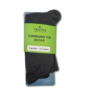 Trutex Socks Dark Grey Turndown 3pk
