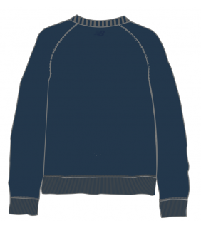 UON New Balance Ladies Navy Sweatshirt Large Flock Logo