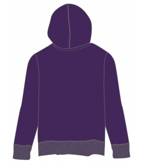 ACU Ladies Purple Zip Jacket Hoodie Shield Logo