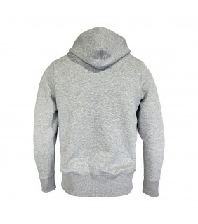 Mens Grey Pullover Hoodie Tonal Shield Logo