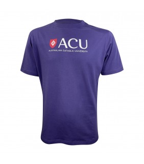 ACU Mens Purple T-Shirt Shield Print