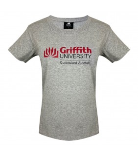 GU New Balance Ladies Grey T Shirt Screen Crest