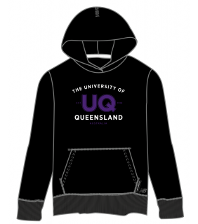 UQ New Balance Ladies Varsity Print Hoodie Black