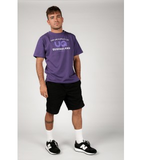 UQ New Balance Mens Varsity Print T-Shirt Purple
