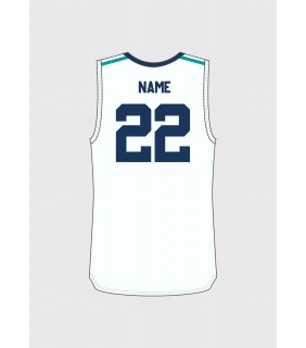 Male Volleyball Muscle Tee White - NB DRY