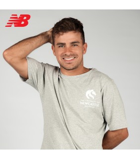 UON New Balance Mens T-Shirt Grey Small Print Logo