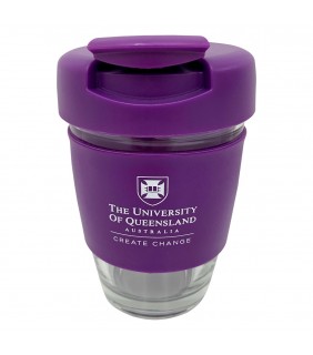 UQ Vienna Glass Coffee Flip Lid Purple