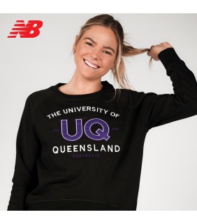 UQ New Balance Ladies Varsity print Sweatshirt Black