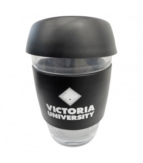 Victoria University Vienna Glass Coffee Cup Black