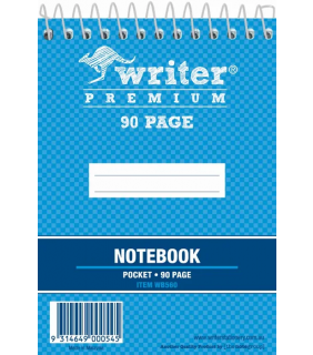 Writer Pocket Spiral Notebook 90pg 70gsm paper, top bound