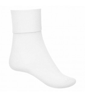 Sock Ankle Turnover White 