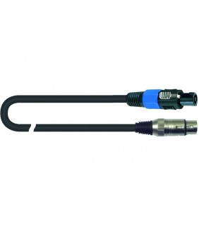 Quik Lok S381-10 Speaker Cable Blk 10m (4Pin Speakon-XLR Female)