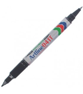 Permanent Marker Black Dual Nib - 0.4 or 1mm