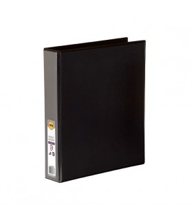 Marbig BINDER INSERT A4 CLEARVIEW 3 D-RING 38MM BLACK