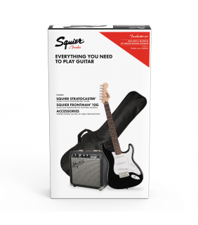 Fender Stratocaster® Pack, Laurel Fingerboard, Black, Gig Bag, 10G