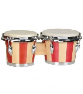 Percussion Plus Wood Bongo 2-Tone 7.5 & 8.5