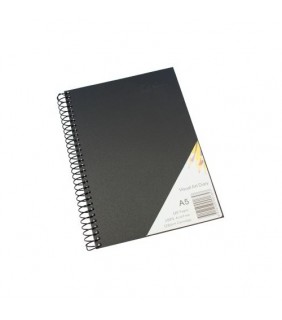 Quill Visual Arts Diary A5 Black Cover - 120 page