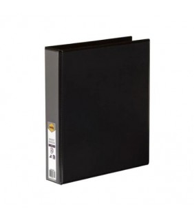 Marbig BINDER INSERT A4 CLEARVIEW 4 D-RING 38MM BLACK