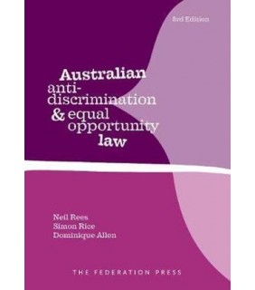 Federation Press Australian Anti-Discrimination and Equal Opportunity Law