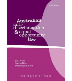 SPECIAL ORDER - Federation Press Australian Anti-Discrimination and Equal Opportunity Law