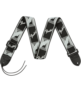 Fender® 2" Monogrammed Strap, Black/Light Grey/Dark Grey